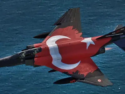 F4 Phantom 2 Turkey-With Cockpit-Fully Rigged-High Resolution Low-poly 3D model