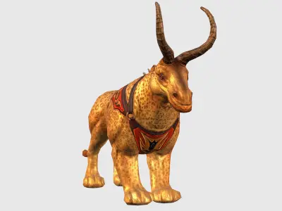 Animal Dinosaur Fantasy Character MMO RPG Game Low-poly 3D model