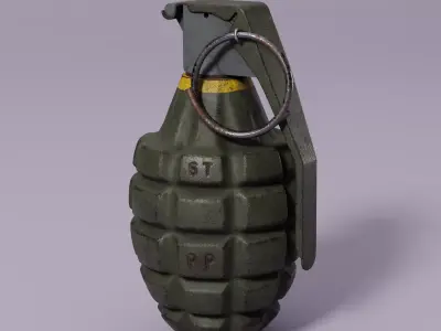 American MK2 Hand Grenade Low-poly 3D model