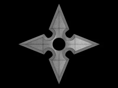 Shuriken Blades Weapon pack PBR textured 3D model