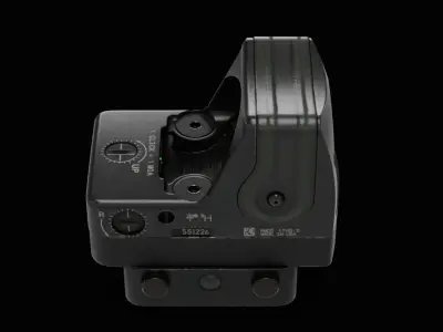 Trijicon RMR Dual Illuminated and 45 Degree Mount Low-poly 3D model