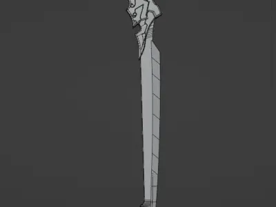 Low-Poly Genshin Impact FILLET BLADE SWORD Low-poly 3D model