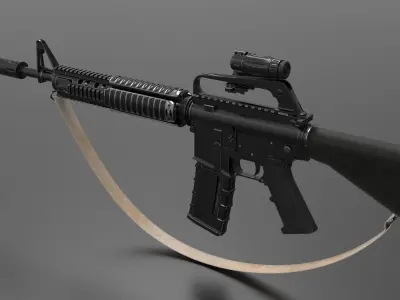 m16A4 Fps-Tps Low-poly 3D model