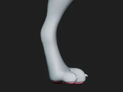 Digitigrade Anthro Legs and Paws 3D model
