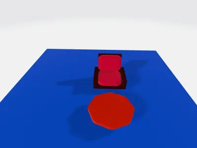 Free low poly single sofa or couch and a table  Free low-poly 3D model
