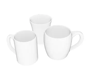 Mugs Set 3D model