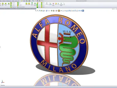 Alfa Romeo Badge Free 3D model