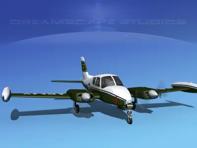 Cessna U-3B Blue Canoe V06 3D model
