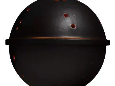 Realistic Vintage Naval Mine 3D model