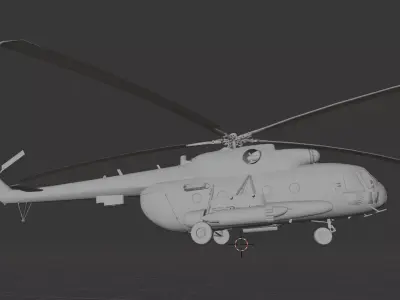 Mi-8MT Soviet Military Helicopte 3D print model