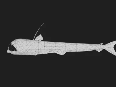 Viperfish Low-poly 3D model