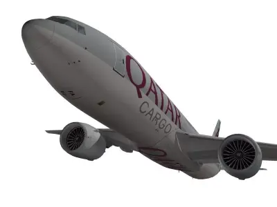 Boeing 777-200F Qatar Airways Cargo 3D model