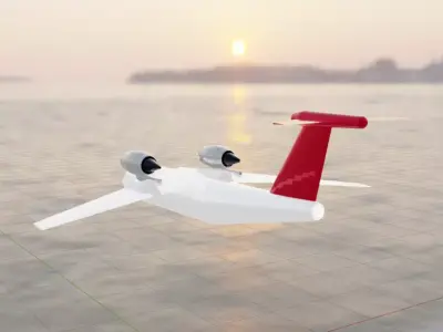 An-72A Style Twin-Engine Jet - Custom Military Plane Low-poly 3D model