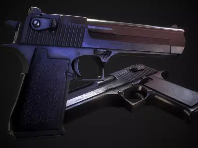 Desert Eagle Game Ready Low-poly 3D model