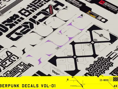 Cyberpunk Decals Vol-01 Texture