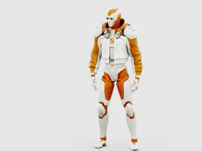 CYBORGTOPIA B-4  Rigged for Unreal Engine - Unity - MIXAMO 3D model