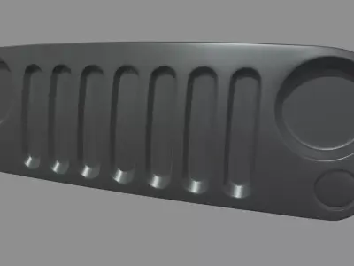 Front Bumper Jeep Low-poly 3D model