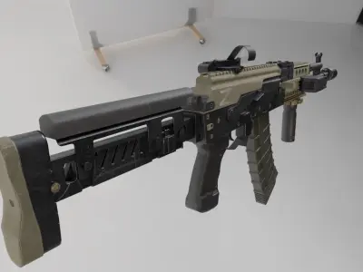 Modern Russian Rifle AK-74 Low-poly 3D model