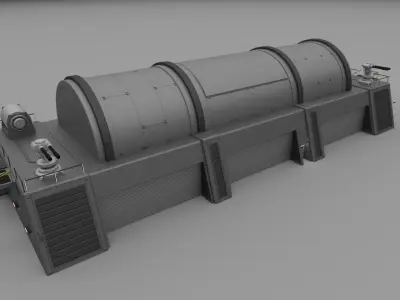 Futuristic Military Armory 3D model