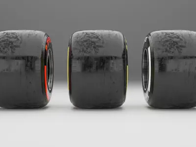 F1 Tire 3D Model 3D model