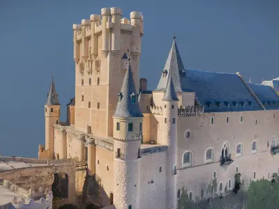 Gothic Medieval Castle - Low Poly Low-poly 3D model