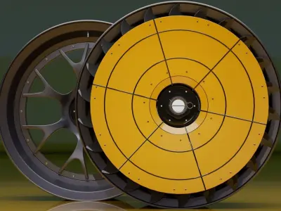 T32 Turbofan rim Low-poly 3D model
