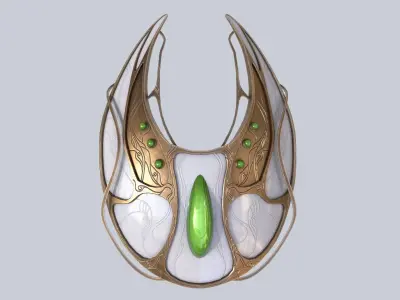 Alien spacecraft Low-poly 3D model