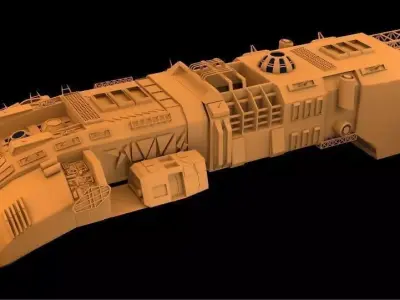 space-fighter spaceship 3D model