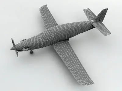 Grob G-160 Aircraft Low-poly 3D model