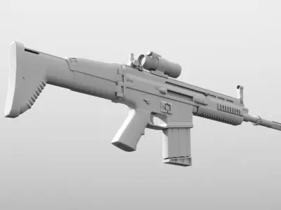 SCAR Rifle 3D model