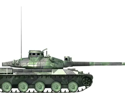 AMX-30 Tank Low-poly 3D model