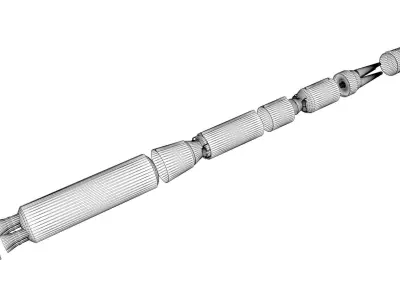 Minuteman III ICBM Missile Low-poly 3D model