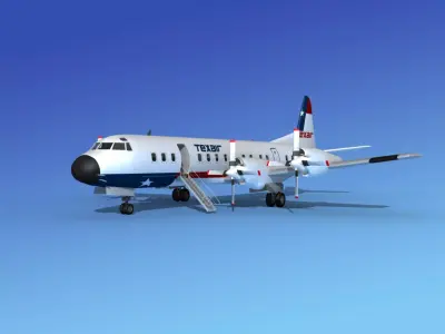 Lockheed L-188 Electra HP Texair 3D model