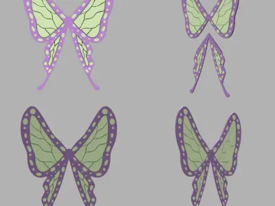 Shinobu Butterfly hairpin Demon Slayer 3D print model