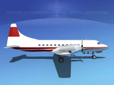 Convair CV-580 Corporate 9 3D model