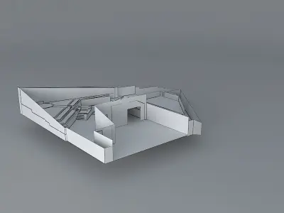 Sloping and terraced garden Free 3D model