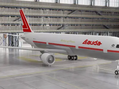 Boeing 767 300ER Lauda Air OE LAV Mozart Lauda Air Flight 004 3D model