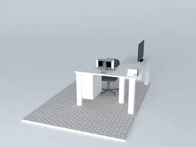 Study table Free 3D model