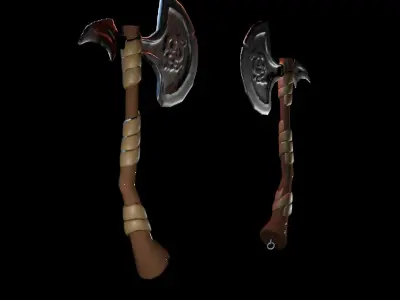 DRAGON AXE Low-poly 3D model