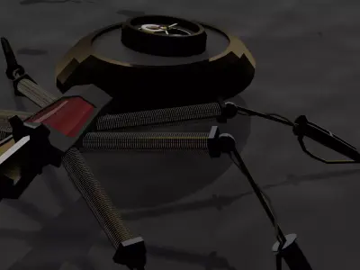 Clock spider Free low-poly 3D model