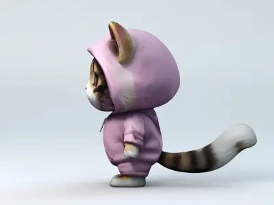 Kawaii Club Cute Cat 3D model