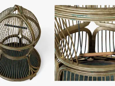 Birdcage Victorian Low-poly 3D model