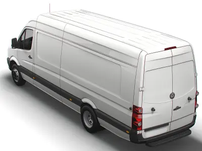 Volkswagen Crafter Van L4H2 2016 3D model