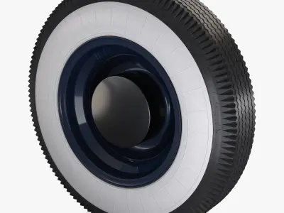 Retro Car Wheel M 3 3D model