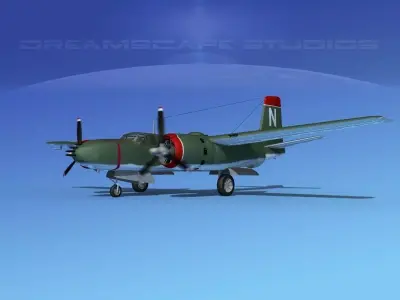 Douglas A-26B Invader V03 USAAF 3D model