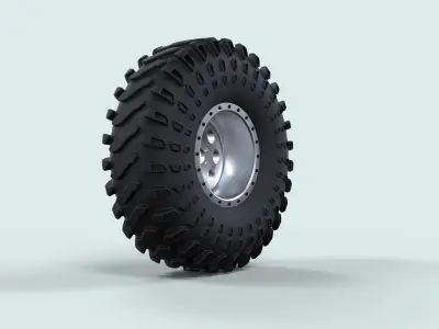 Wheel for rock crawling buggy 3D model