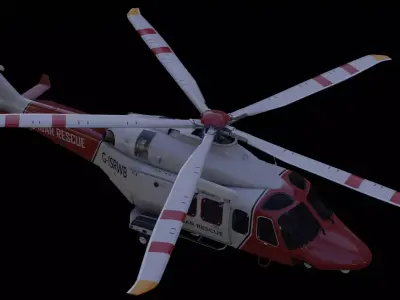 AgustaWestland AW139 Rescue - Military Low-poly 3D model