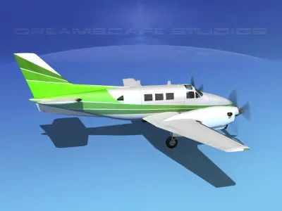 Beechcraft King Air C90 V01 3D model
