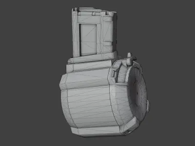 PMAG D50 Drum Magazine Low-poly 3D model