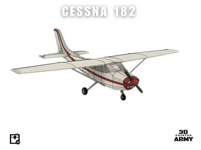 Cessna 182 Skylane - STL files for 3D printing 3D print model